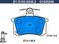 Set placute frana,frana disc AUDI A8 (4D2, 4D8) (1994 - 2002) GALFER B1.G102-0246.2 piesa NOUA