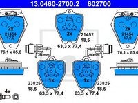 Set placute frana,frana disc AUDI A8 (4D2, 4D8) (1994 - 2002) ATE 13.0460-2700.2