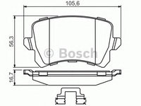 Set placute frana,frana disc AUDI Q3 (8U) (2011 - 2016) BOSCH 0 986 494 626