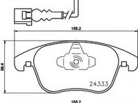 Set placute frana,frana disc AUDI Q3 (8U) (2011 - 2020) TEXTAR 2433401