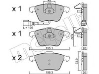 Set placute frana,frana disc AUDI TT (8J3) (2006 - 2014) METELLI 22-0549-4 piesa NOUA