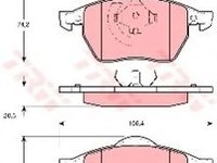 Set placute frana,frana disc AUDI TT (8N3) (1998 - 2006) TRW GDB1275 piesa NOUA