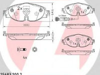 Set placute frana,frana disc AUDI TT (FV3) (2014 - 2016) ZIMMERMANN 25683.200.2