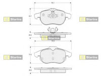 Set placute frana frana disc BD S318 STARLINE pentru Fiat Croma Opel Vectra Opel Signum Opel Zafira