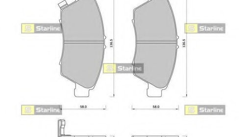 Set placute frana frana disc BD S389 STARLINE