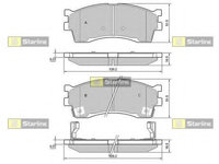 Set placute frana frana disc BD S401 STARLINE pentru Kia Clarus Kia Credos Kia Rio Kia Carens Kia Shuma Kia Spectra Kia Mentor Kia Sephia