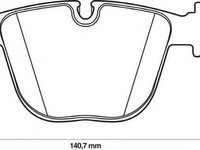 Set placute frana,frana disc BENTLEY ARNAGE limuzina, BMW 7 limuzina (E65, E66, E67), BENTLEY AZURE - JURID 571991J-AS