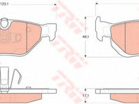 Set placute frana,frana disc BMW 1 Cabriolet (E88) (2008 - 2013) TRW GDB1626