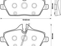 Set placute frana,frana disc BMW 1 (E81), BMW 1 cupe (E82), MINI MINI CLUBMAN combi (R55) - JURID 573137J-AS