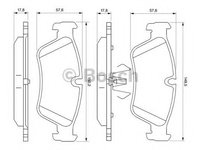 Set placute frana,frana disc BMW 1 (E87) (2003 - 2013) BOSCH 0 986 494 096