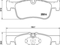 Set placute frana,frana disc BMW 1 (F20), BMW 1 (F21), BMW 2 cupe (F22) - MINTEX MDB3254