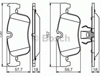 Set placute frana,frana disc BMW 2 Cabriolet (F23) (2014 - 2020) BOSCH 0 986 494 561