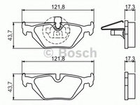 Set placute frana,frana disc BMW 3 Cabriolet (E36) (1993 - 1999) BOSCH 0 986 424 484