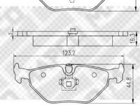 Set placute frana,frana disc BMW 3 Compact (E36), BMW 3 limuzina (E36), BMW 3 cupe (E36) - MAPCO 6581