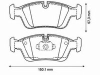 Set placute frana,frana disc BMW 3 (E36) (1990 - 1998) JURID 571959J