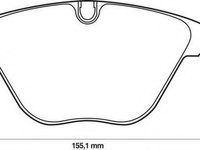 Set placute frana,frana disc BMW 3 (E90) (2005 - 2011) JURID 571990JC