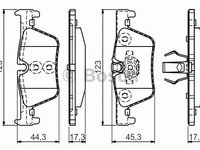 Set placute frana,frana disc BMW 3 Gran Turismo (F34) (2013 - 2020) BOSCH 0 986 494 554