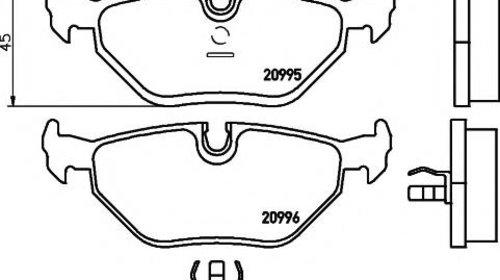 Set placute frana,frana disc BMW 3 limuzina (