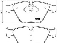 Set placute frana,frana disc BMW 5 (E60) (2003 - 2010) BREMBO P 06 054