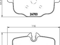 Set placute frana,frana disc BMW 5 (F10, F18), BMW 5 Touring (F11), BMW 6 Cabriolet (F12) - HELLA PAGID 8DB 355 014-361