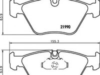 Set placute frana,frana disc BMW 5 limuzina (E39), BMW 5 Touring (E39) - TEXTAR 2199081