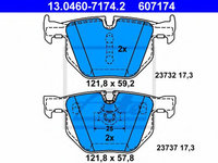 Set placute frana,frana disc BMW 5 Touring (E61) (2004 - 2010) ATE 13.0460-7174.2