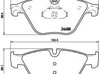 Set placute frana,frana disc BMW 6 Cabriolet (F12) (2011 - 2020) BREMBO P 06 074