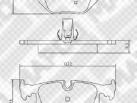 Set placute frana,frana disc BMW 7 limuzina (E38), BMW 5 limuzina (E39), BMW 3 limuzina (E46) - MAPCO 6774