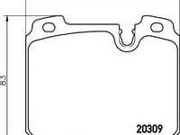 Set placute frana,frana disc BMW 8 (E31), BMW 5 Touring (E34), BMW 5 limuzina (E34) - MINTEX MDB1550