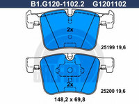 Set placute frana,frana disc BMW Seria 2 Cupe (F22, F87) (2013 - 2016) GALFER B1.G120-1102.2 piesa NOUA