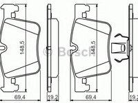 Set placute frana,frana disc BMW Seria 2 Cabriolet (F23) (2014 - 2016) BOSCH 0 986 494 487 piesa NOUA