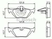 Set placute frana,frana disc BMW Seria 3 Cupe (E36) (1992 - 1999) BOSCH 0 986 424 484 piesa NOUA