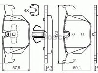 Set placute frana,frana disc BMW Seria 3 Cupe (E92) (2006 - 2013) BOSCH 0 986 494 540 piesa NOUA