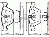 Set placute frana,frana disc BMW Seria 3 (E90) (2005 - 2011) BOSCH 0 986 495 082 piesa NOUA