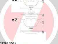 Set placute frana,frana disc BMW Seria 3 (E90) (2005 - 2011) ZIMMERMANN 23794.200.1 piesa NOUA