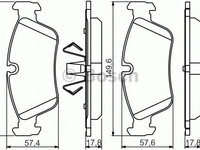 Set placute frana,frana disc BMW Seria 3 (E90) (2005 - 2011) BOSCH 0 986 495 276 piesa NOUA