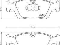 Set placute frana,frana disc BMW Seria 3 Touring (E36) (1995 - 1999) HELLA PAGID 8DB 355 008-741 piesa NOUA