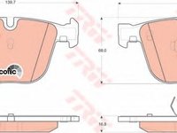 Set placute frana,frana disc BMW Seria 3 Cabriolet (E93) (2006 - 2013) TRW GDB1502 piesa NOUA