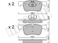 Set placute frana,frana disc BMW Seria 4 Gran Coupe (F36) (2014 - 2016) METELLI 22-0960-0 piesa NOUA