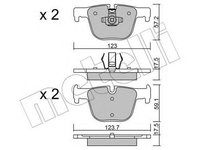 Set placute frana,frana disc BMW Seria 4 Gran Coupe (F36) (2014 - 2016) METELLI 22-0963-0 piesa NOUA