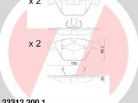 Set placute frana,frana disc BMW Seria 6 Cabriolet (E64) (2004 - 2010) ZIMMERMANN 23312.200.1 piesa NOUA