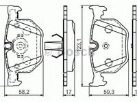 Set placute frana,frana disc BMW Seria 7 (E65, E66, E67) (2001 - 2009) BOSCH 0 986 494 286 piesa NOUA