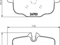 Set placute frana,frana disc BMW Seria 7 (G11, G12) (2015 - 2016) TEXTAR 2470301 piesa NOUA