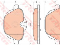 Set placute frana,frana disc BMW X3 (F25) (2010 - 2020) TRW GDB1840