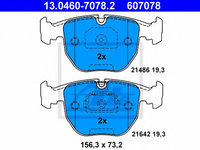 Set placute frana,frana disc BMW X5 (E53) (2000 - 2006) ATE 13.0460-7078.2