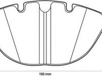 Set placute frana,frana disc BMW X5 (E53) - JURID 571993J-AS