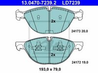 Set placute frana,frana disc BMW X5 (E70) (2007 - 2013) ATE 13.0470-7239.2 piesa NOUA