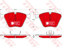 Set placute frana,frana disc BMW X5 (E70) (2007 - 2013) TRW GDB1964DTE