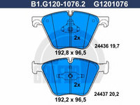 Set placute frana,frana disc BMW X5 (E70) (2007 - 2013) GALFER B1.G120-1076.2 piesa NOUA