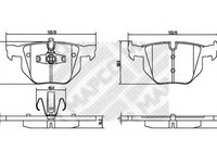 Set placute frana,frana disc BMW X5 (E70), BMW X6 (E71, E72) - MAPCO 6900